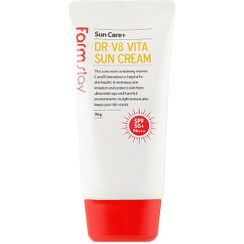 تصویر کرم ضد آفتاب بدون رنگ فارم استی SPF 50 مدل DR V8 VITA ‌ مناسب انواع پوست حجم 70 میلی‌لیتر 