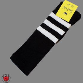 تصویر جوراب زنانه بلند مشکی طرح آدیداس کدPH233 السوان Elswan Socks For Women