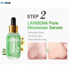 تصویر سرم پوست کوچک کننده منافذ 17میل لنبنا Lanbena Pore Minimizer Serum 17ml