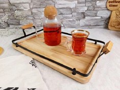 تصویر عروس نوین سینی چوب و فلز مشکی مستطیل ونوس 85535 