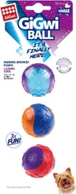 تصویر توپ سوتی کوچک برند گیگوی ۳ عددی برند gigwi Gigwi Ball Squeaker Small 3 pk