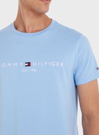 تصویر تی‌شرت گردن گرد لوگو برند Tommy Hilfiger Logo Crew Neck T-Shirt