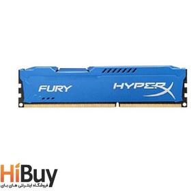 تصویر رم کامپیوتر کینگستون مدل HyperX Fury DDR3 1600MHz CL10 ظرفیت 8 گیگابایت 