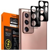 تصویر محافظ صفحه نمایش شیشه لنز دوربین GALAXY NOTE 20 TR OPTIC GLASS BLACK 2 تکه AGL01455 Spigen 