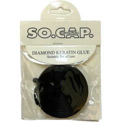 تصویر چسب اکستنشن مو رولی کراتین مشکی 