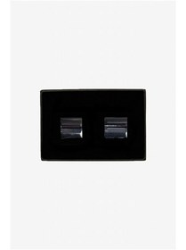 تصویر دکمه سرآستین متالیک خاکستری مردانه 