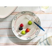 تصویر بشقاب صفحه کیک چینی دریای آبزی 21 سانتی متر سفید انگلیش هوم English Home 