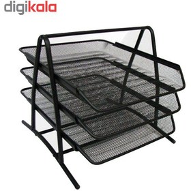 تصویر کازیه فلزی مدل سه طبقه - مشکی 