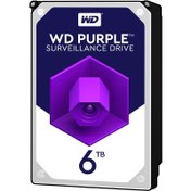 تصویر هارددیسک اینترنال وسترن دیجیتال مدل Purple WD60PURZ ظرفیت 6 ترابایت 