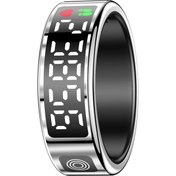 تصویر جدیدترین حلقه هوشمند ورزشی ال سی دی دار مدل SR08 iring - طلایی / ۱۱ smart ring SR08