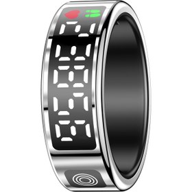 تصویر جدیدترین حلقه هوشمند ورزشی ال سی دی دار مدل SR08 iring - طلایی / ۱۰ smart ring SR08