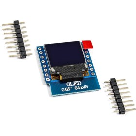 تصویر ماژول نمایشگر OLED D1 Mini سفید 0.66 اینچ دارای ارتباط I2C 