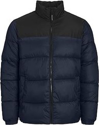 تصویر جک و جونز مردانه توبی پفل به علاوه ژاکت JACK &amp; JONES Mens TOBY PUFFER COLLAR PLUS Jacket