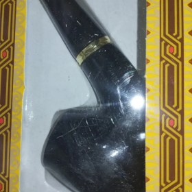 تصویر پیپ سنگی طرح مشکی ساده 