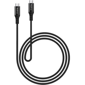 تصویر کابل شارژ و انتقال داده تایپ سی به تایپ سی با روکش نایلونی هادرون Hadron HTC-C-C02 USB Type C Cable 