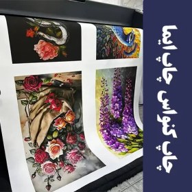 تصویر پلات رنگی کاغذ کنواس 