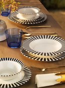 تصویر سرویس غذاخوری سفید مجموعه شام ​​24 قطعه اورجینال Porland 