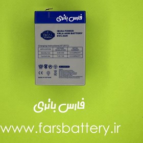 تصویر باتری یو پی اس (ups) 6 ولت 4.5 امپر ابیزا 