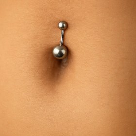 تصویر پیرسینگ مینیمال ناف سایز 2 