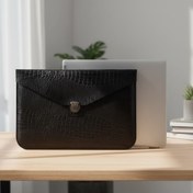 تصویر کاور سرفیس 13 اینچ چرم | کروکو مشکی 