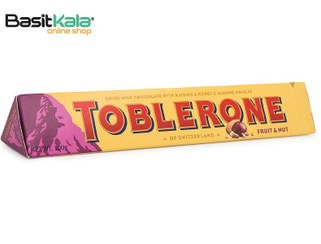 تصویر شکلات شیری با طعم عسل ،کشمش و نوقای بادام تابلرون Toblerone 