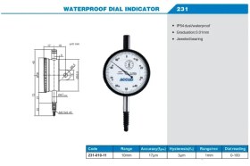 تصویر ساعت اندیکاتور ضد آب آکاد 11-010-231 