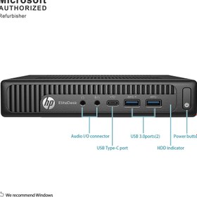 تصویر مینی کیس (استوک) اچ پی HP ProDesk 600 / 800 G2 Tiny پردازنده i5 نسل 6 (وای فای) - بدون کانفیگ ( Ram500+Ram 8GB DDR4) HP ProDesk 800 G2 Tiny i5-8GB-500GB Wi-Fi (Stock)