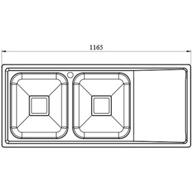 تصویر سینک توکار 8152 S کن لگن can sink model 8152 S