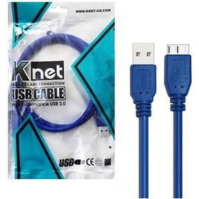 تصویر کابل هارد اکسترنال یو اس بی به میکرو کی نت پلاس knet plus USB3.0 to Micro USB3.0 Cable 