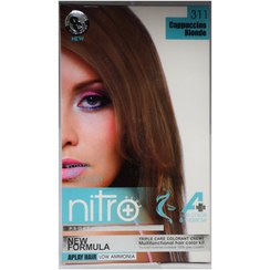 تصویر کیت رنگ مو نیترو پلاس رنگ بلوند کاپوچینو شماره 311 Nitro Plus Hair & Eyebrow Color Kit 100ml NO 311