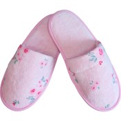 تصویر دمپایی حوله ای لیلیوم صورتی سایز 40 