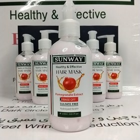 تصویر سان وی ماسک مو فاقد سولفات SUNWAY HAIR MASK مو خشک و آسیب دیده رنگ شده تقویت و نرم کننده مو SULFATE FREE 