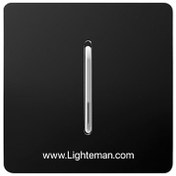 تصویر کلید و پریز آسیا الکتریک مدل کریستال رنگ مشکی نقره ای 