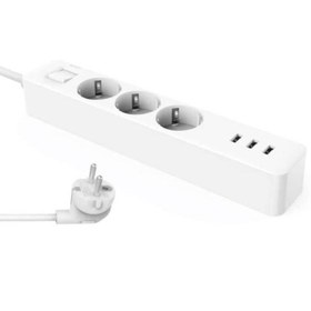 تصویر سه راهی و شارژر شیائومی مدل Mi Power Strip 3 _ XMCXB04QM Mi Power Strip 3 Sockets/3 USB Ports