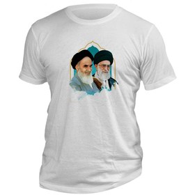 تصویر تیشرت طرح عکس امام و رهبری کد 142 