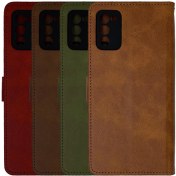 تصویر کیف گوشی سامسونگ A03s چرمی مگنتی محافظ لنزدار 