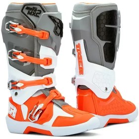 تصویر بوت کراسی TIGER مدل MX2 PRO GRAY ORANGE WHITE 