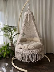 تصویر تاب ریلکسی مکرومه بافی دو نفره ویژه 