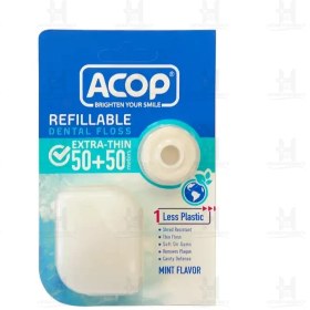 تصویر نخ دندان آکوپ مدل نعنایی دو عددی Acop Extra Thin Dental Floss