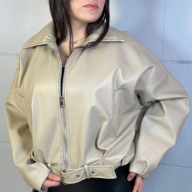 تصویر بامبر جکت چرم 