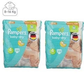 تصویر پوشک پمپرز مدل New Baby Dry سایز 4 بسته 25 × 2 عددی 