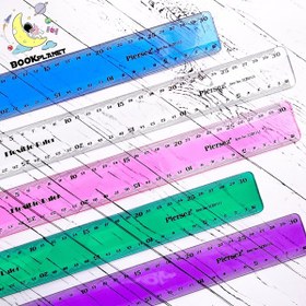 تصویر خط کش 30 سانتی متری پلاستیکی 