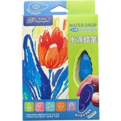 تصویر مداد شمعی جادویی ۱۲ رنگ طرح گلبرگ 