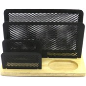 تصویر جهان نما جا پاکت نامه چوب و فلز ww24 