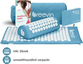 تصویر چاکرامت و بالشتک سوزنی BREEVIN BREEVIN Acupressure Mat with Cushion - Acupuncture Mat for Back Pain Relieves Tension & Promotes Blood Circulation