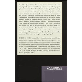 تصویر کتاب The Value of Ecocriticism اثر Timothy Clark انتشارات دانشگاه کمبریج 