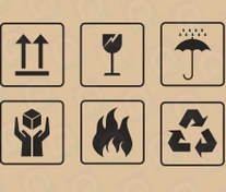 تصویر پک وکتور 6 عددی علائم روی کارتن شماره 7 