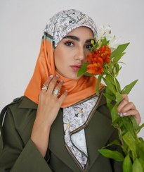 تصویر روسری خورشید - ابریشم تویل / قواره 120 khorshid scarf