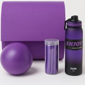 تصویر پک کامل پیلاتس و یوگا مدل بنفش | Purple Pilates & Yoga Set 