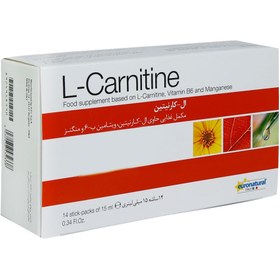 تصویر مایع خوراکی الکارنیتین یورونچرال 14 عددی Euronatural L-Carnitine Liquids 14Vials